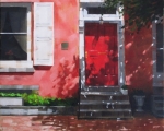 Red Door on Union St. 18x18