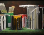 Paint Cans w/Drips 22x36(sold)